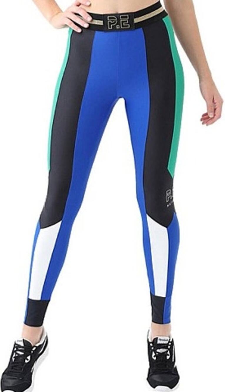 P.E. NATION RISEBALL LEGGING full length panels glitter Small